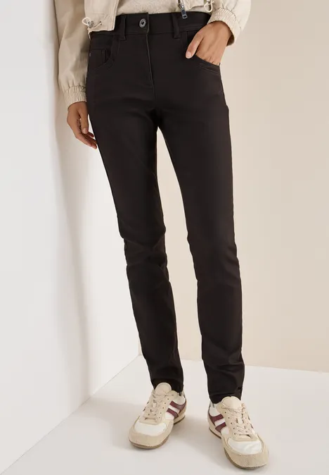 Hose im Leder-Look tartufo brown