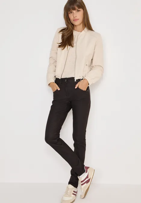 Hose im Leder-Look tartufo brown