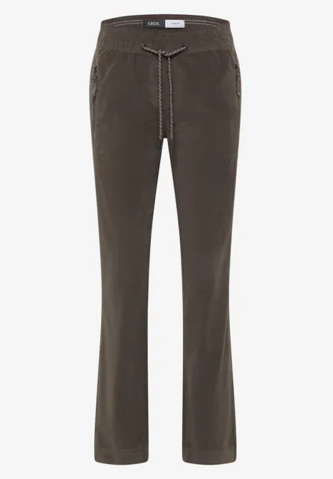 Cordhose im Causal Fit misty taupe