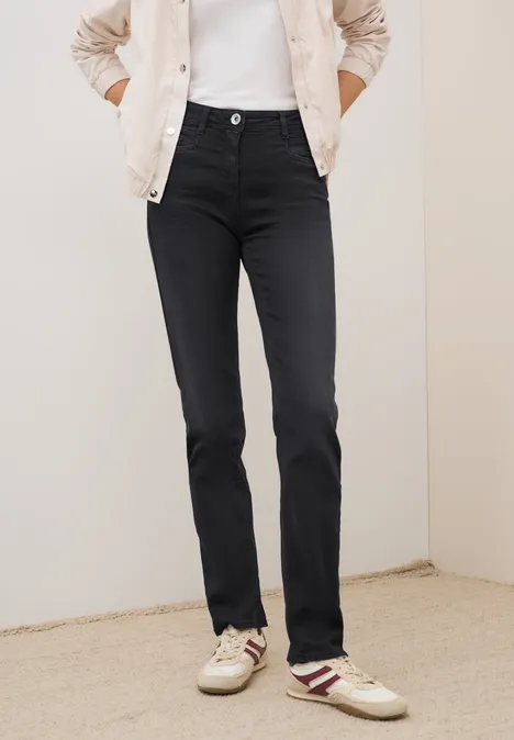 Straight Leg Jeans dark grey washed