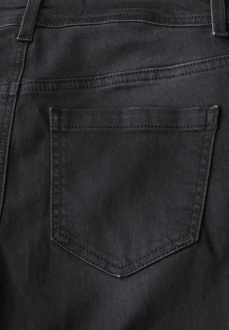 Straight Leg Jeans dark grey washed