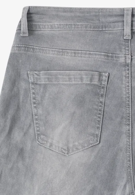 Wide Leg Jeans mid grey random wash