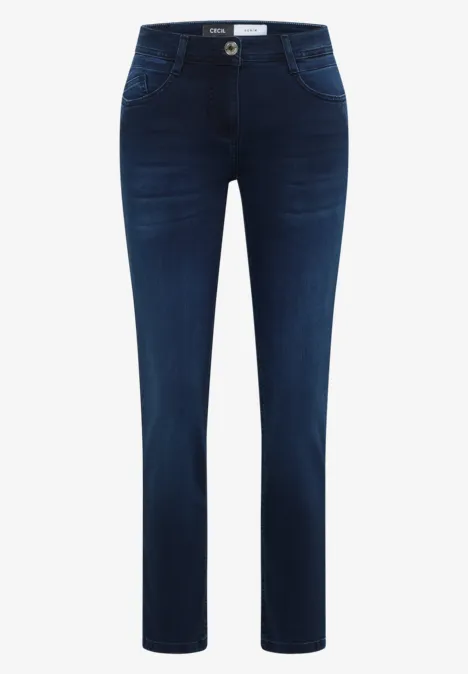 Slim Fit Jeans blue black random wash