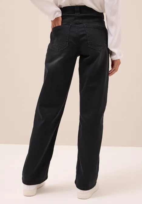 Wide Leg Jeans dark grey washed
