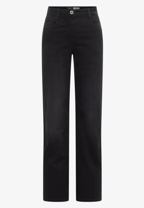 Wide Legs Jeans dark grey washed