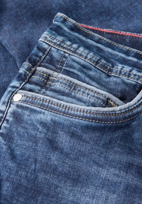 7/8-Jeans im Casual Fit mid blue used wash