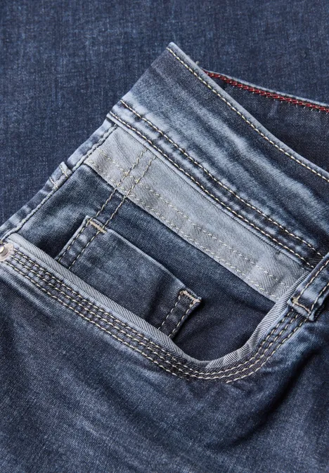 Wide Leg Jeans mid blue used wash