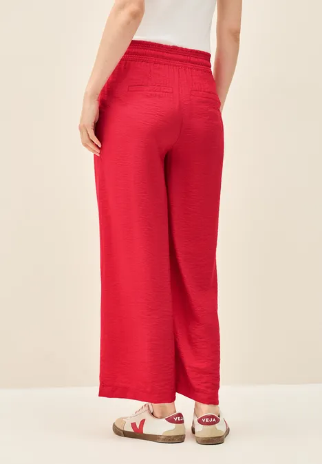 7/8 Twill-Hose mit Struktur glazed apple red