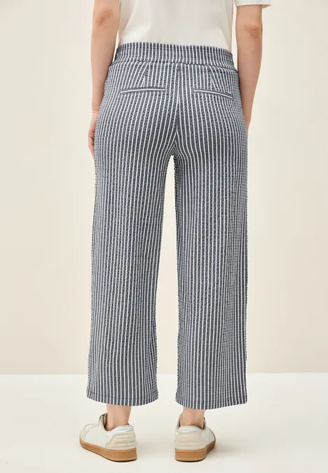 Gestreifte Seersucker Hose urban navy blue