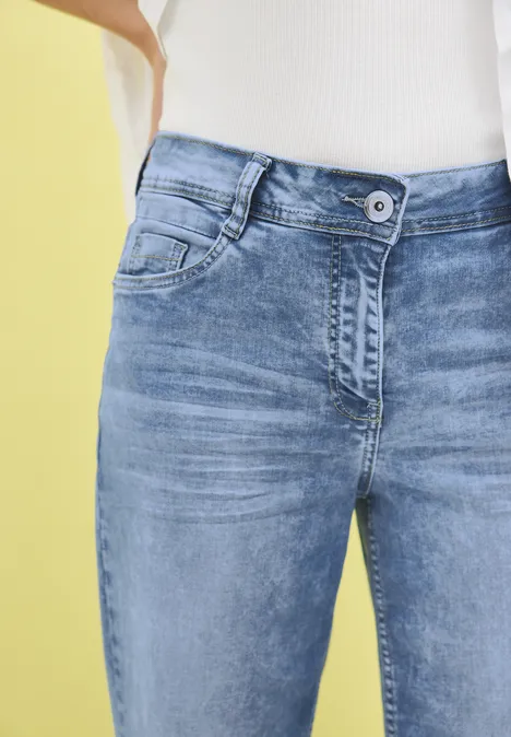7/8 Wide Leg Jeans light blue wash