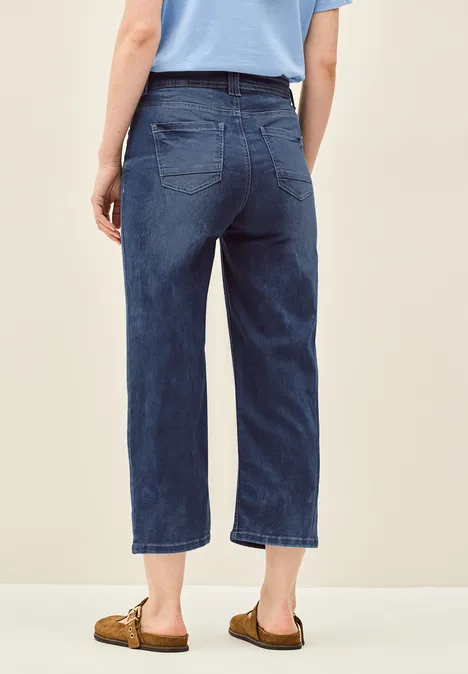Wide Leg Jeans mid blue used wash
