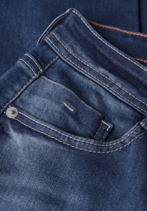 Wide Leg Jeans mid blue used wash