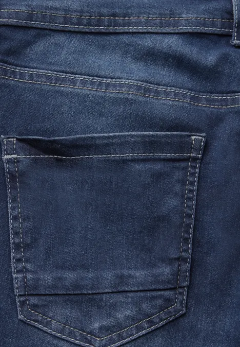 Wide Leg Jeans mid blue used wash