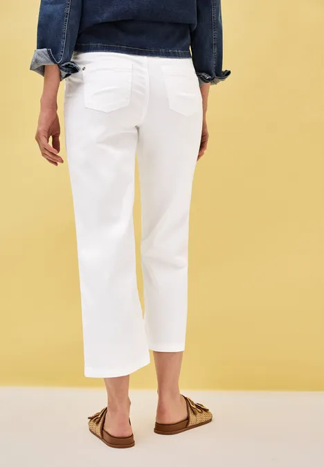7/8 Wide Leg Hose White