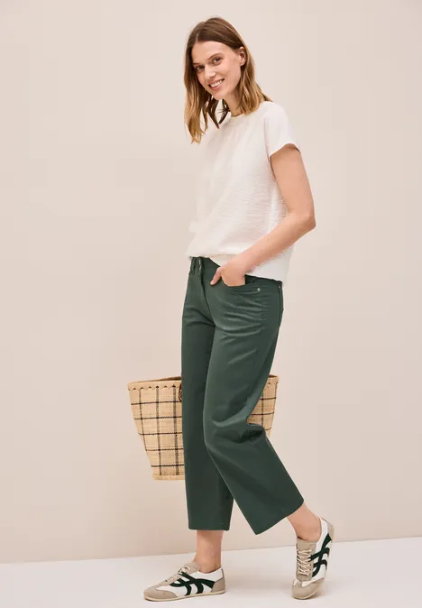 7/8 Wide Leg Hose dark balmy khaki