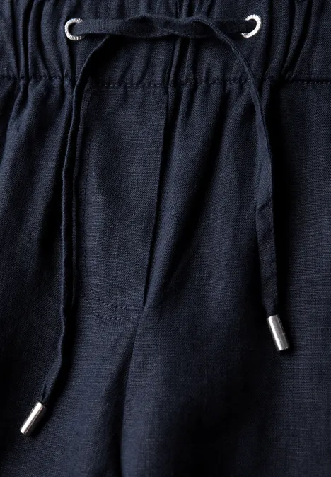 Wide Leg Leinenhose universal blue