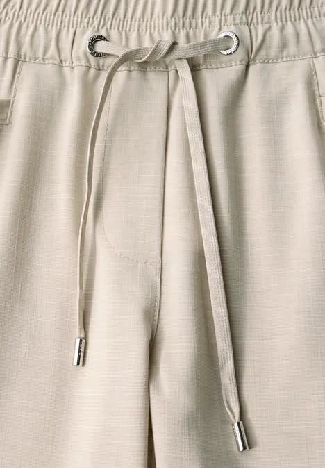 Loose Fit Melange Hose boulder beige