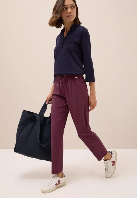 Hose im Casual Fit mulberry red