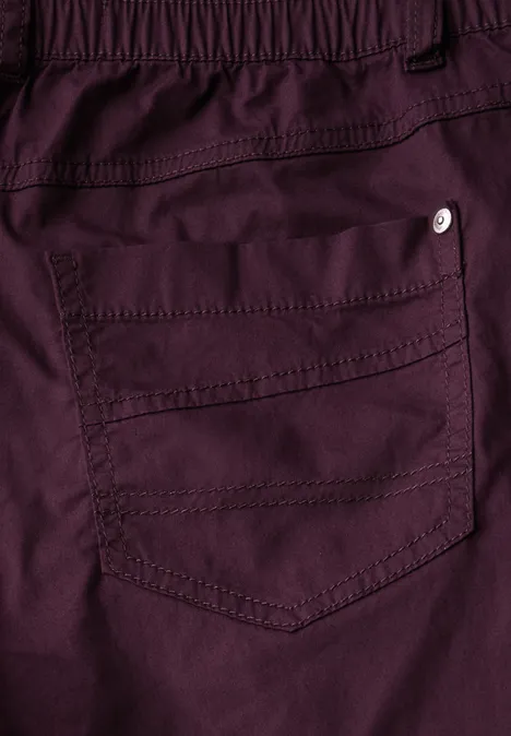 3/4 Hose im Casual Fit mulberry red