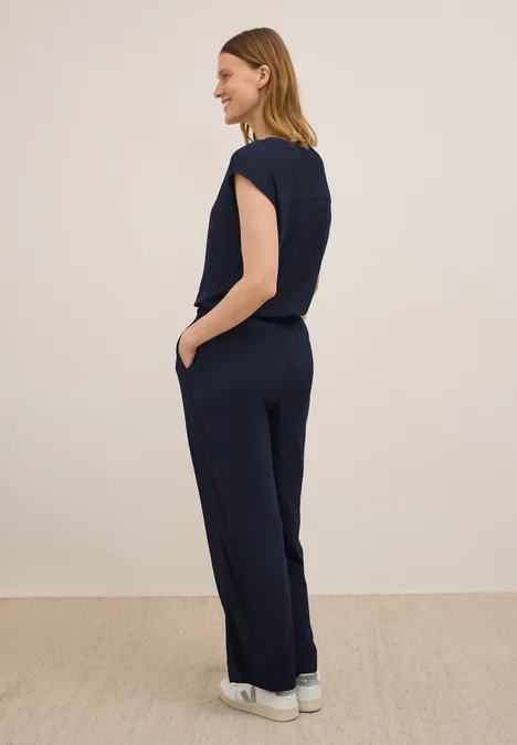 Jumpsuit in Unifarbe urban dark blue