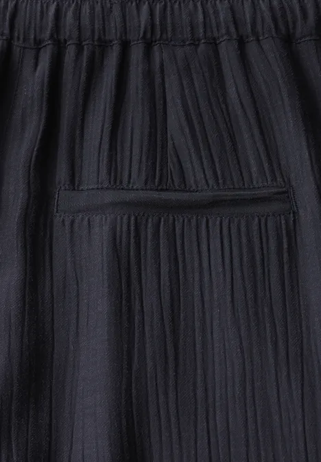 Wide Leg Strukturhose urban dark blue