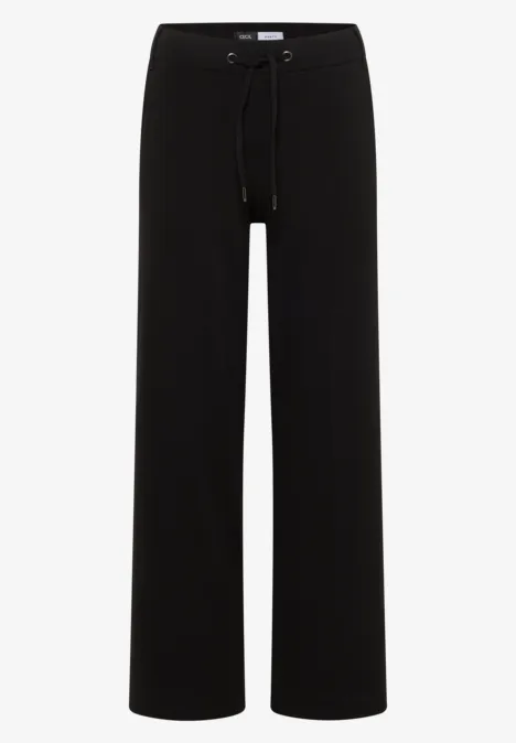 Straight Leg Jersey-Hose Black