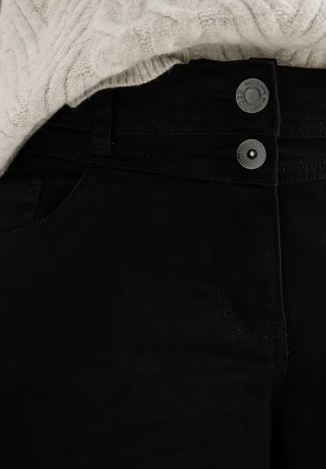 Wide Leg Jeans black washed