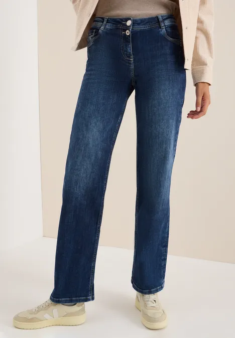 Wide Leg Jeans mid blue wash