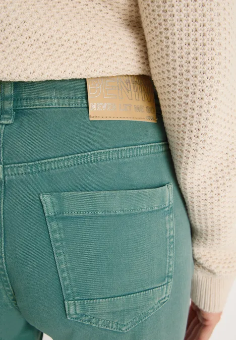 Colored Straight Leg Jeans jewel green