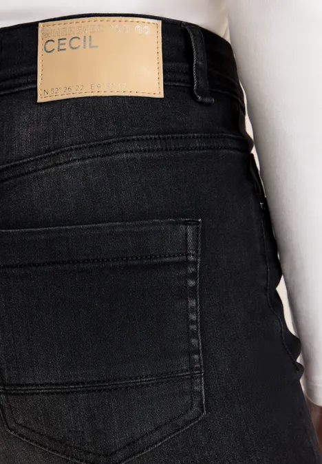 Straight Leg Jeans black used wash