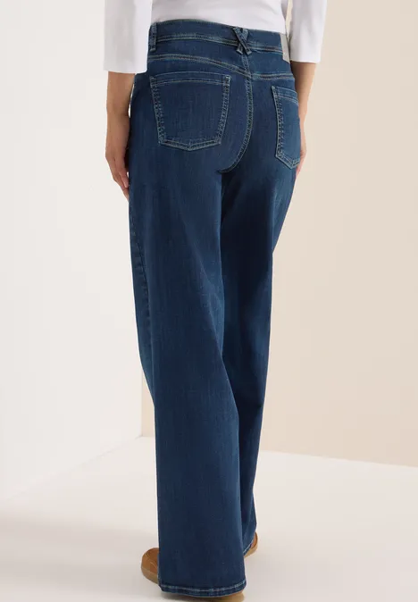Wide Leg Jeans Dark blue wash