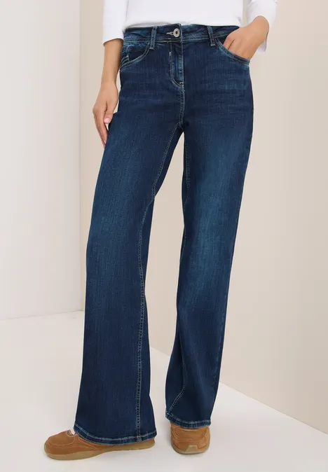 Wide Leg Jeans Dark blue wash