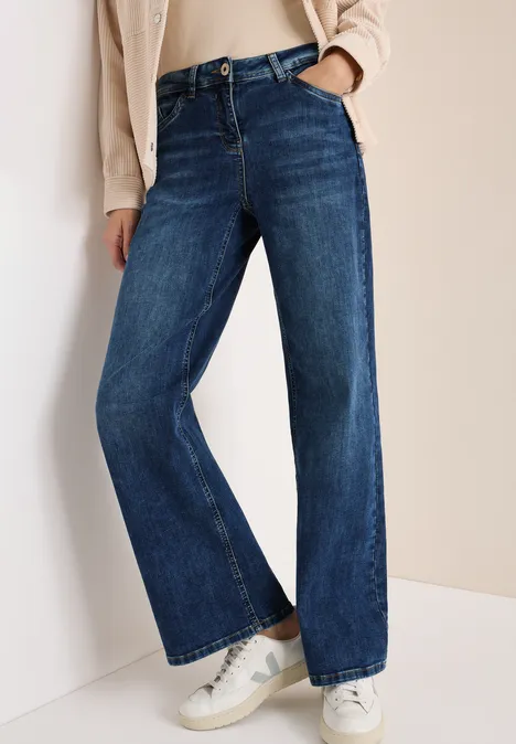 Wide Leg Jeans mid blue wash