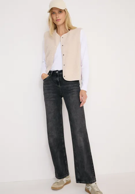 Wide Leg Jeans dark grey washed