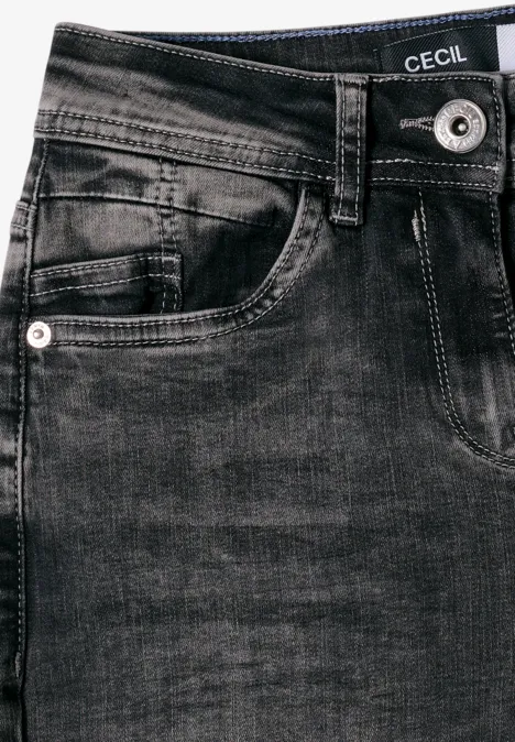 Wide Leg Jeans dark grey washed
