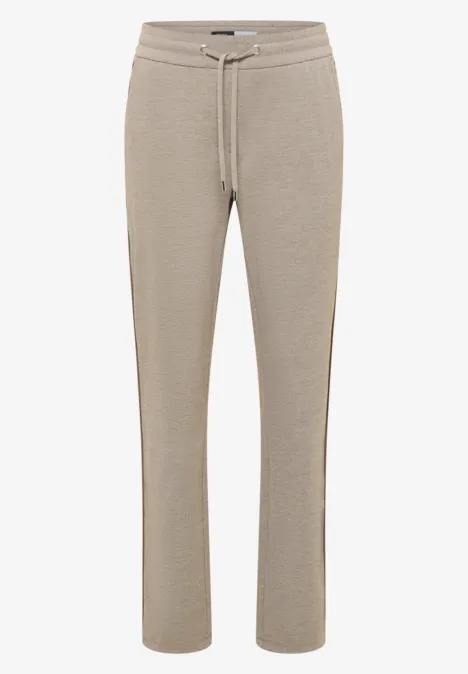 Hose mit Gallonstreifen toffee cream melange