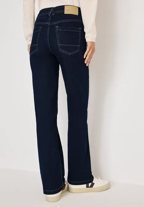 Uitgerolde Bootcut jeans rinsed wash