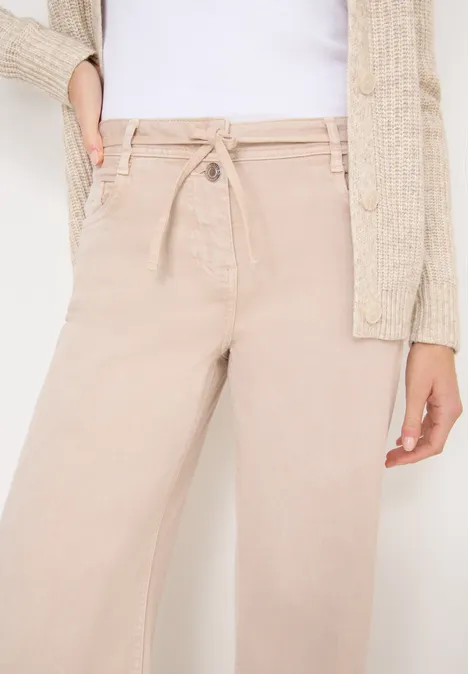 Wide Legs Jeans avec flare eggshell white