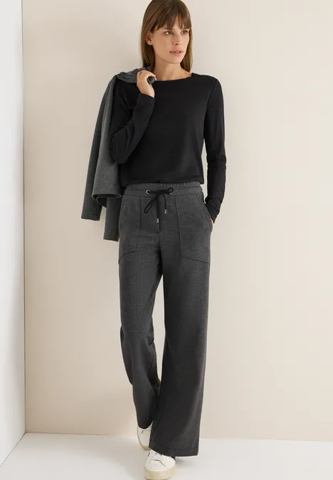 Wide Leg Hose Black