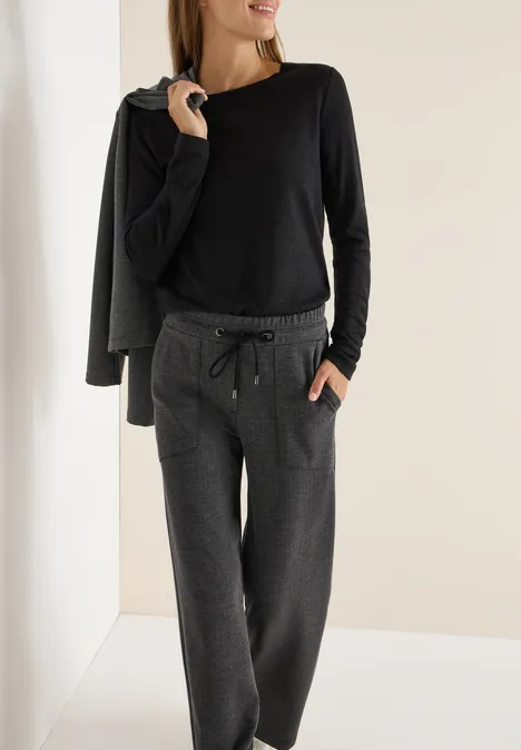 Wide Leg Hose Black