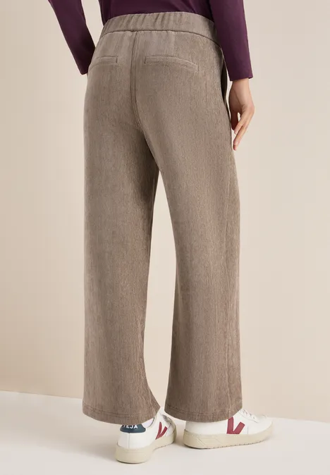 Zachte chenille broek Wide Legs null Zachte chenille broek Wide Legs null