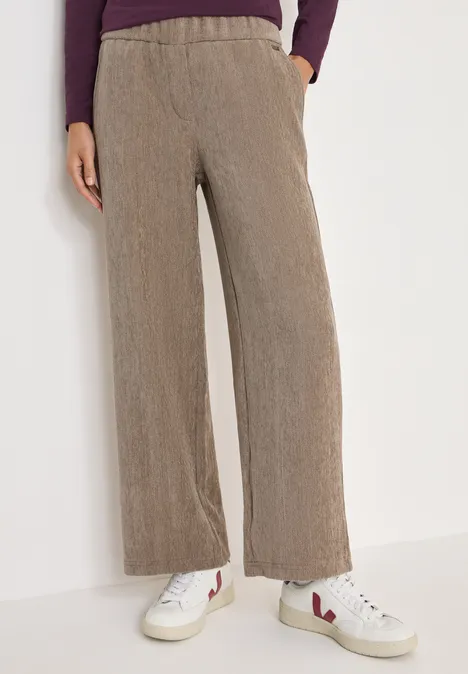 Zachte chenille broek Wide Legs null Zachte chenille broek Wide Legs null