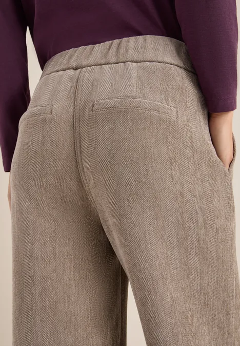 Zachte chenille broek Wide Legs null Zachte chenille broek Wide Legs null