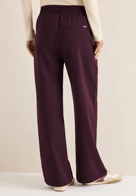 Wide Leg Hose eggplant red