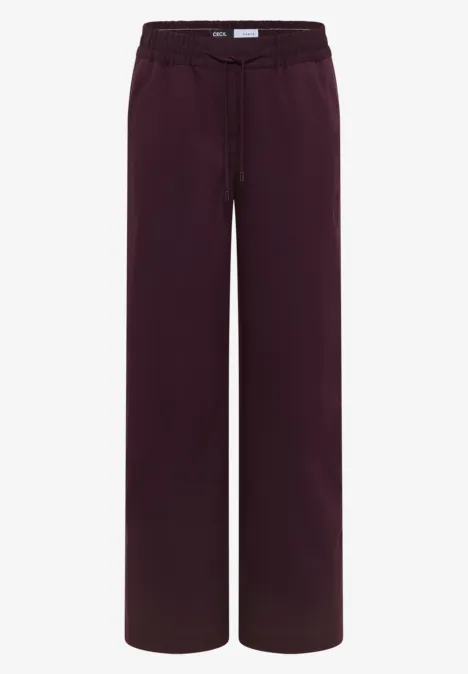 Wide Leg Hose eggplant red