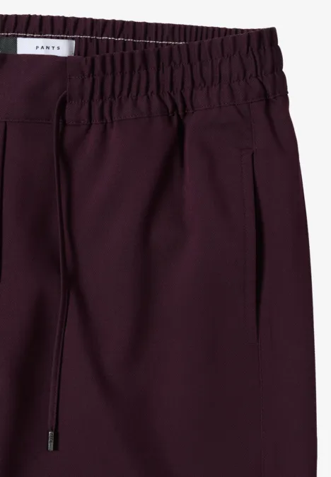 Wide Leg Hose eggplant red