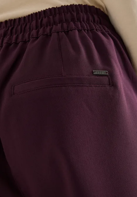 Wide Leg Hose eggplant red