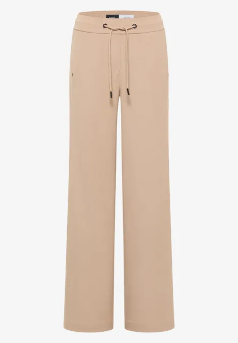 Wide Leg Twill Hose eggshell white