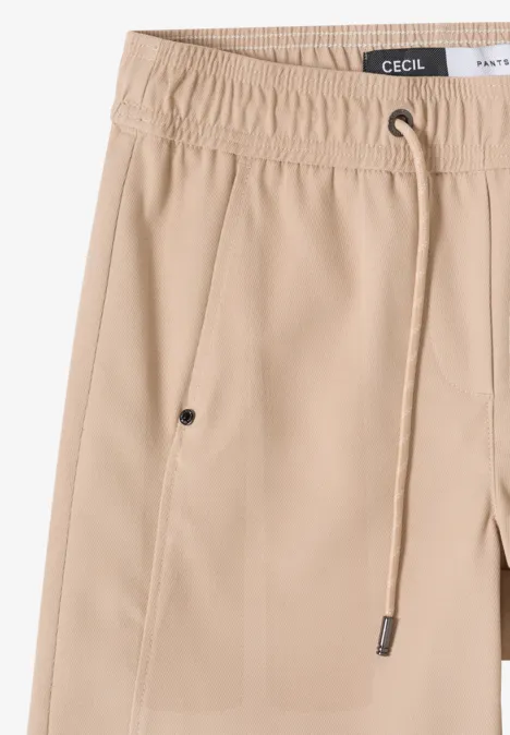 Wide Leg Twill Hose eggshell white