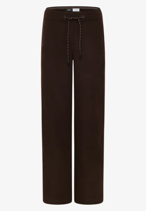 Wide Leg Twill Hose tartufo brown